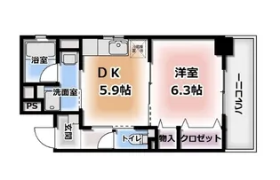 クリア壱番館【4階】の間取り