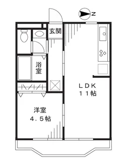 ルミエール本多【2階】の間取り