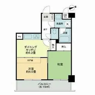 ライオンズマンション淵野辺駅前【4階】の間取り