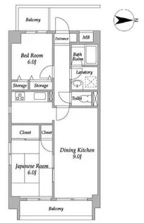 ラフィネ武蔵小山【8階】の間取り