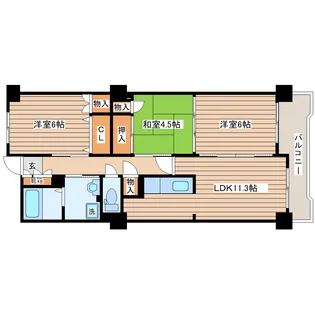 ディライト西多賀【2階】の間取り