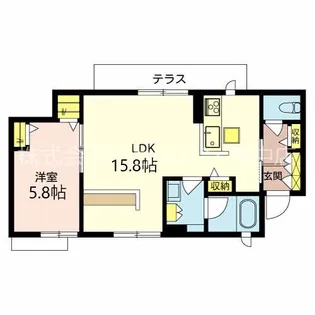シャーメゾン テシマ【1階】の間取り