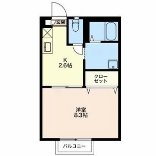 サウスウェーブ12番館【1階】の間取り