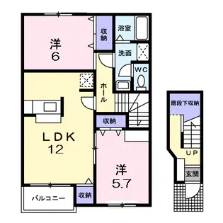 ラックヒルズC【2階】の間取り