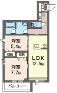 アマーブレ祐天寺【2階】の間取り