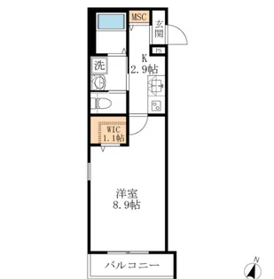 【へーベルメゾン】アクシス南浦和【2階】の間取り