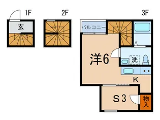 クレア神楽坂【3階】の間取り