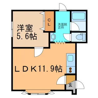 ミュール南【1階】の間取り