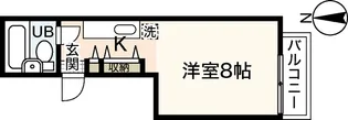 シャトレ天神【6階】の間取り