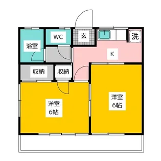 たちばなハイツB棟【2階】の間取り
