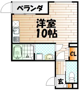 Calm三萩野【3階】の間取り