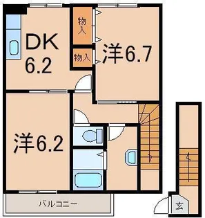 アムールNAGAI【2階】の間取り
