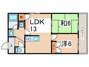 ロイヤルハイツ土佐堀【5階】の間取り
