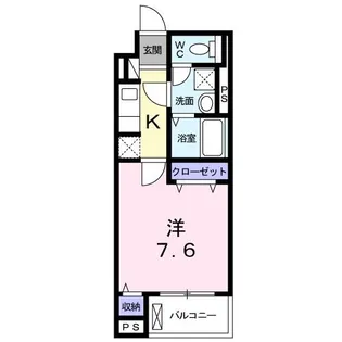 パレス山科西野【1階】の間取り