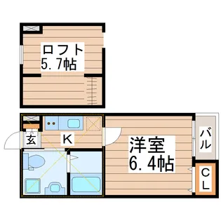 エクソルテション【1階】の間取り