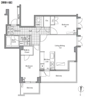 レジディア御殿山【3階】の間取り