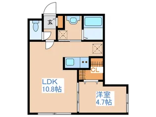 シティプレミア平岸【1階】の間取り