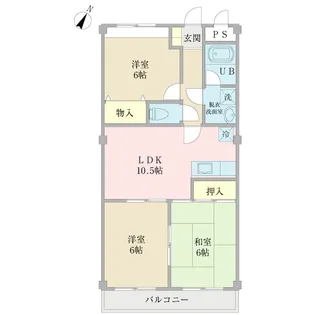 フォンティーヌKIYO【1階】の間取り