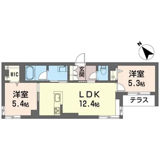 シャンテユーIII【1階】の間取り