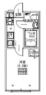 KEIAI RESIDENCE 新検見川【2階】の間取り