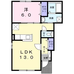 Tigre(ティーグル)【1階】の間取り