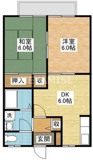 パティオ久山B【2階】の間取り