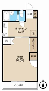 コーポ晴風【3階】の間取り