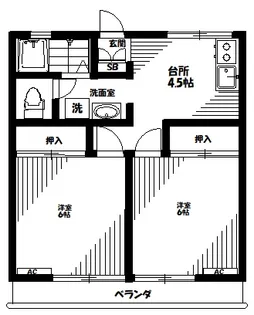 レマンハイツおゆみ野【2階】の間取り