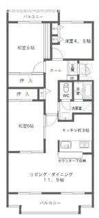 東鷲宮ニュータウン駅前プラザ第2-4【2階】の間取り