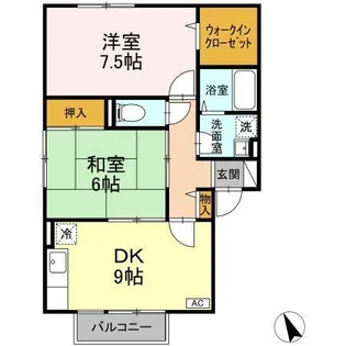 ウィステリア m棟【2階】の間取り