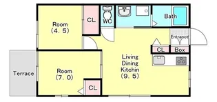 ビレッジくぬぎやまC棟【1階】の間取り