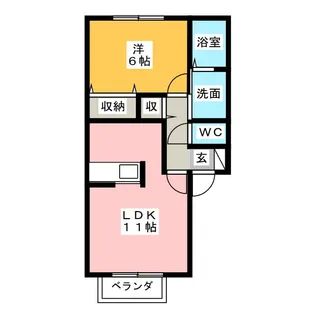 リーベンデュオ【1階】の間取り