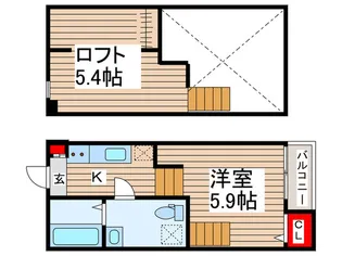 ブラインドサイド幕張【2階】の間取り