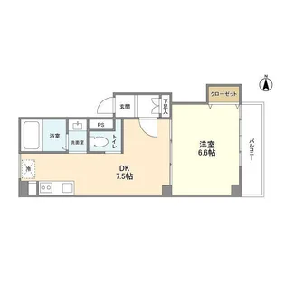 グランデール元住吉【1階】の間取り