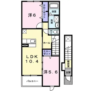 グランシャリオII【2階】の間取り