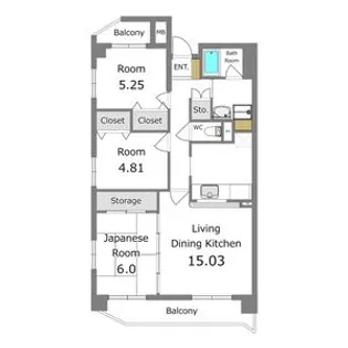 LIBERTY OAK【2階】の間取り
