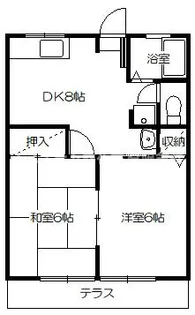 シティハイムサンポートI、II【1階】の間取り