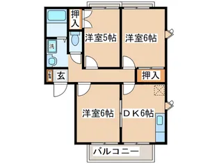 ロイヤル石川A【1階】の間取り