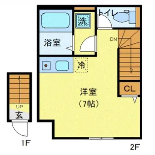 アベニール大和【1階】の間取り