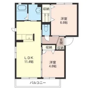 アムールA【2階】の間取り