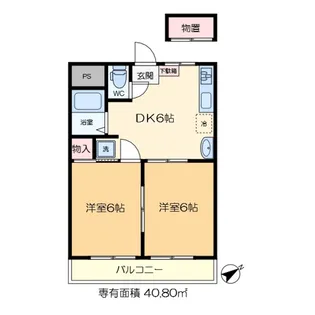 メゾンドセードル【2階】の間取り