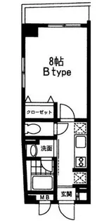 カスケード新蒲田【3階】の間取り