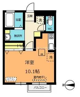 クレセントハイム【1階】の間取り
