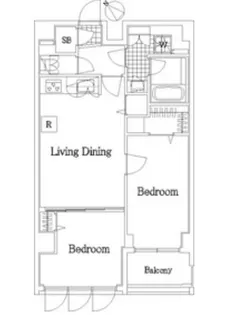 ザ・レジデンス・オブ・トーキョーKK06【6階】の間取り