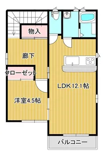 ベル ソレイユ E【2階】の間取り