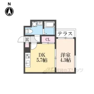 THEGARNETSUITERESIDE【1階】の間取り