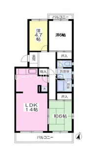 パークタウン若宮3号棟【4階】の間取り