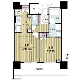 なんばグランドマスターズタワー【3階】の間取り