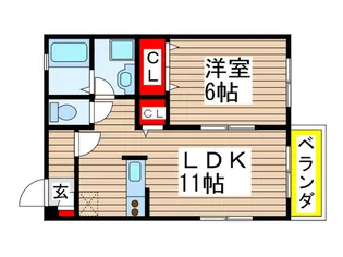 第二寿ハイツ【1階】の間取り