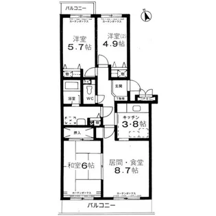 エスポワール松風台II番館【2階】の間取り